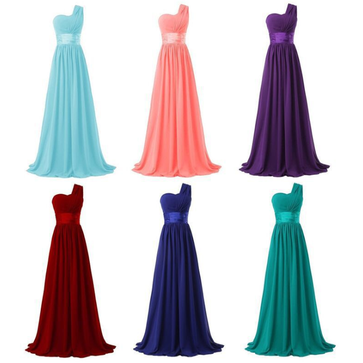 Long Multi-color Banquet Evening Dress