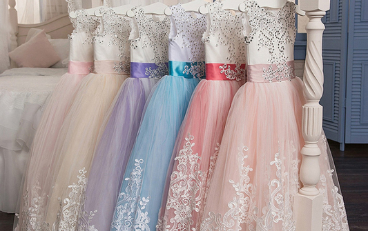 Europe and the United States new children's clothing children's lace wedding dress skirt pettiskirt princess dress flower girl dress girls birthday piano