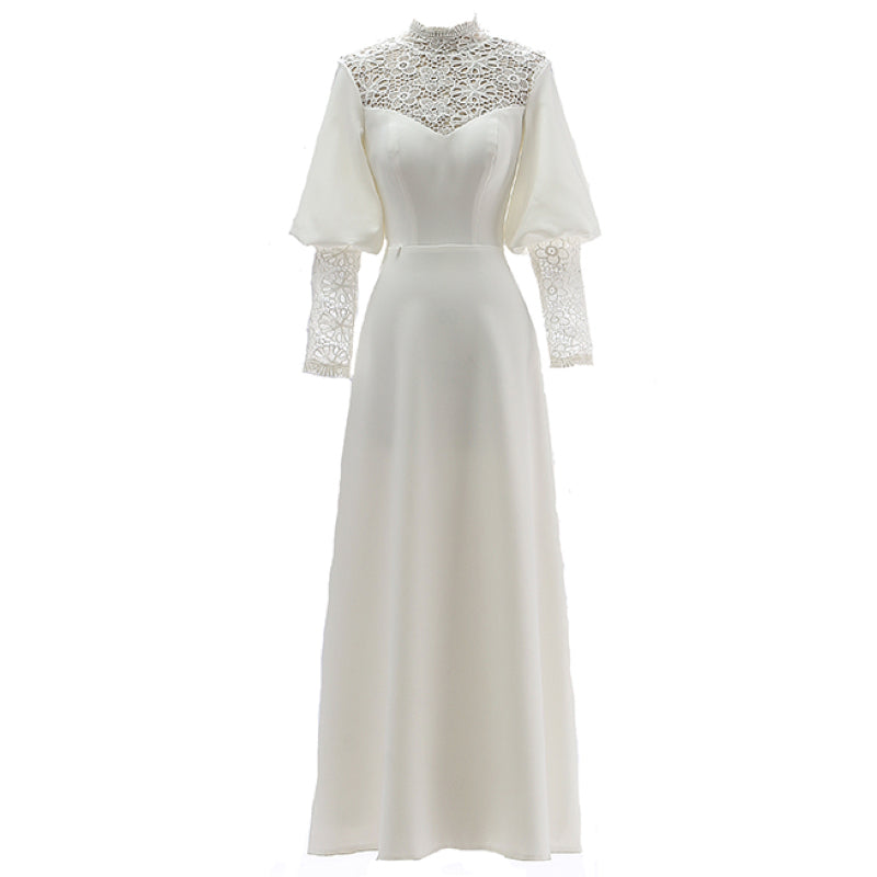 Mid-length Retro Republican Style Photo British Simple Light Wedding Dress Skirt