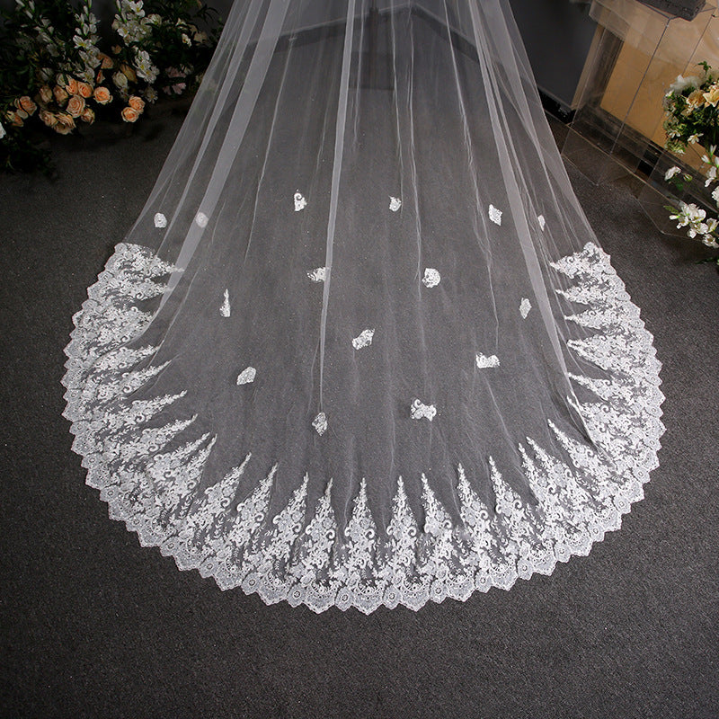 Lace Lace Wedding Dress Trailing Bridal Headdress