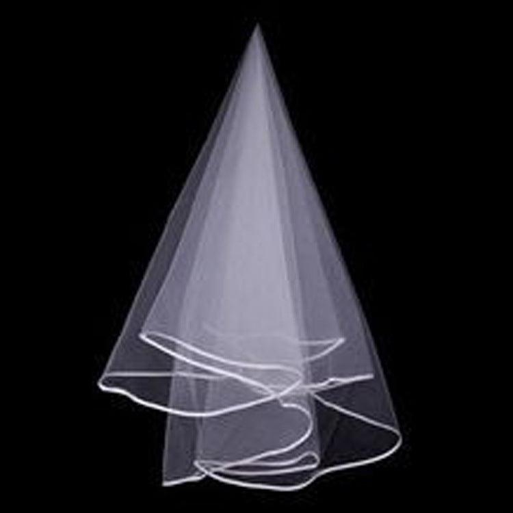Wholesale bride wedding veil single 1.5 Satin American net wrapping wedding headdress can be customized direct manufacturers