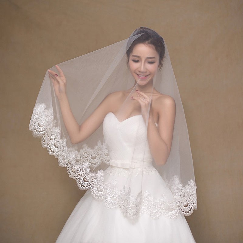 Wholesale White Bride Veil Cheap Wedding Accessories Ready To Ship