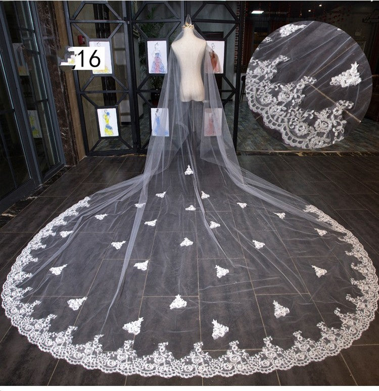 Bridal Wedding Dress Long Tail Luxury Super Fairy Wedding Veil