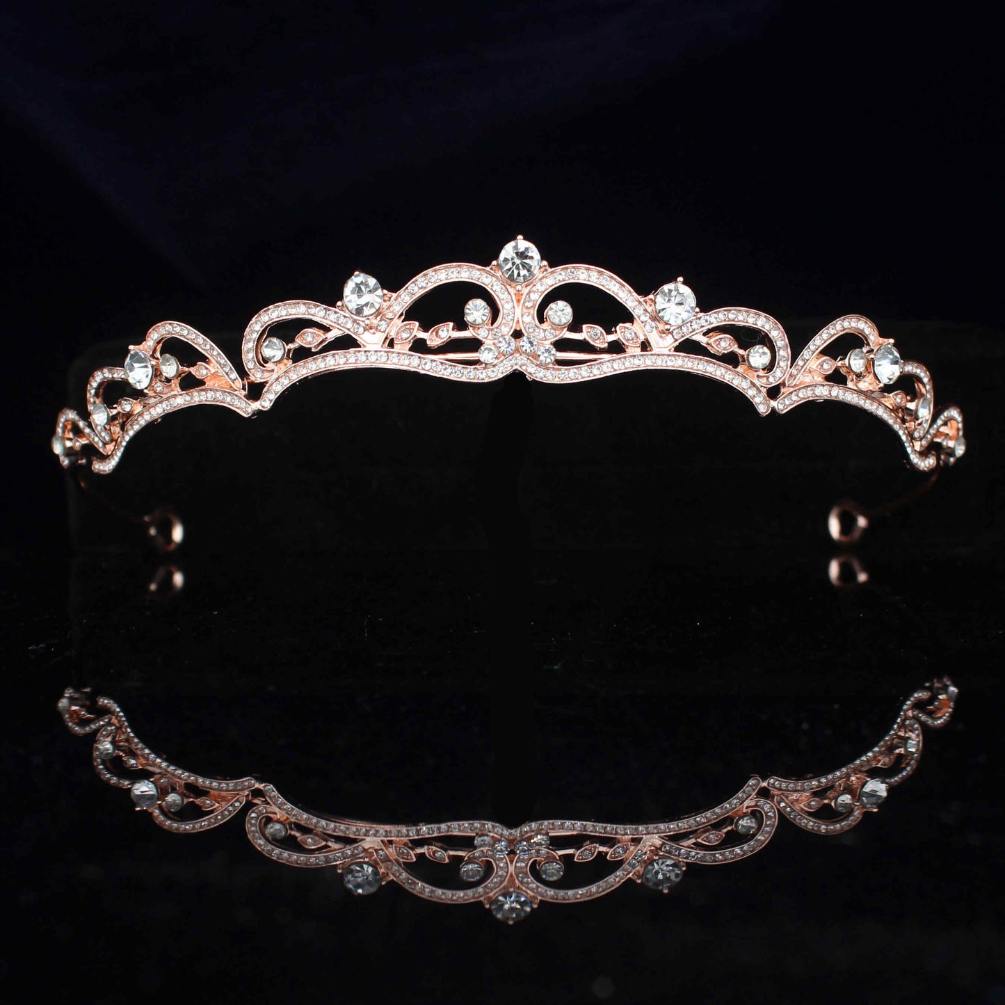 Rhinestone Bridal Tiara Crown Princess Bride Crystal Diadem Women Prom Hair Ornaments Wedding Bridal Head Jewelry Accessories