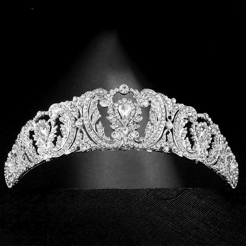 Baroque Luxury Crystal Wedding Bridal Tiaras Crowns