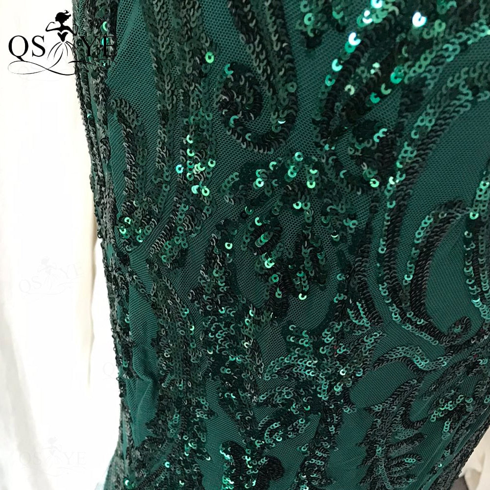 One Shoulder Sequined Long Mermaid Prom