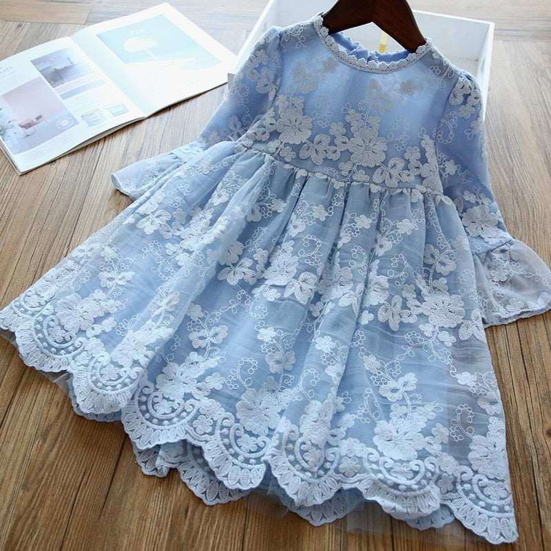 Flare Sleeve Lace Flower Girl Dress