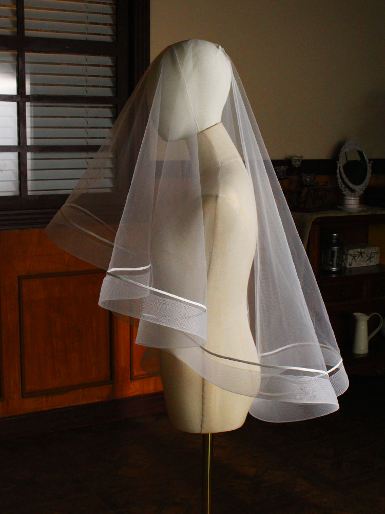 Women's Fashion Simple Double Layer Bridal Veil