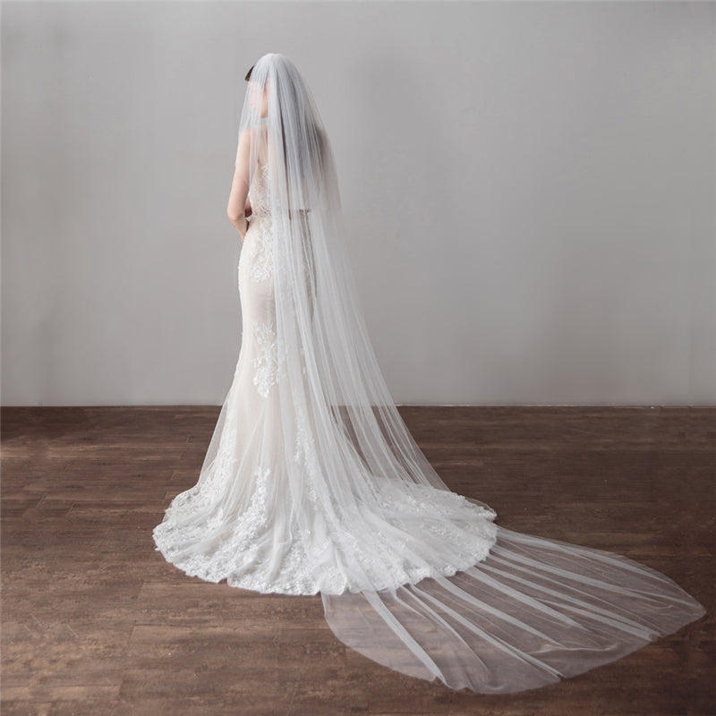 Extra Long Double Veil Wedding Dresses Hair Accessories
