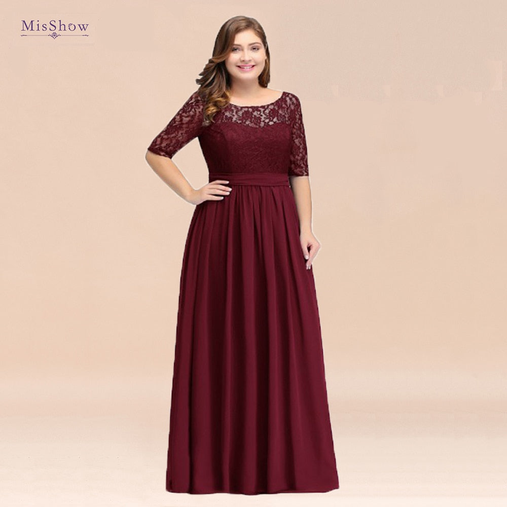 Elbow Length Sleeve Chiffon Mother of the Bride Dress